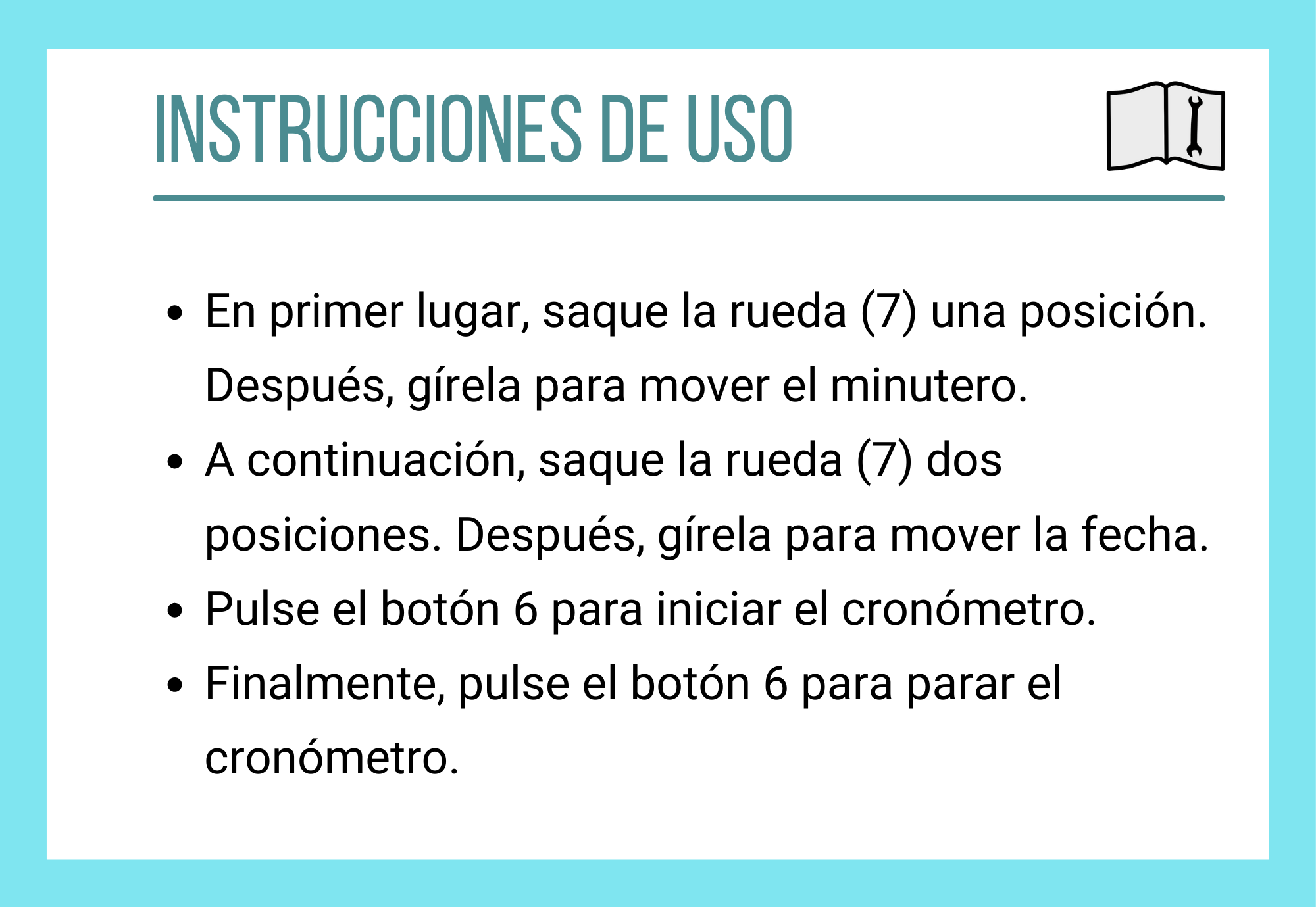 Ejemplo de instrucciones