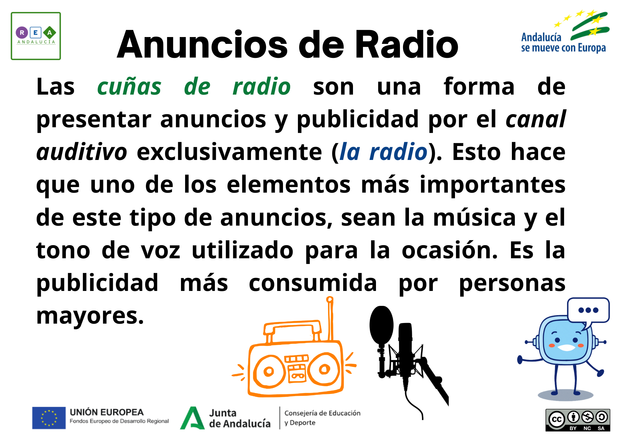 Presentación anuncios de radio