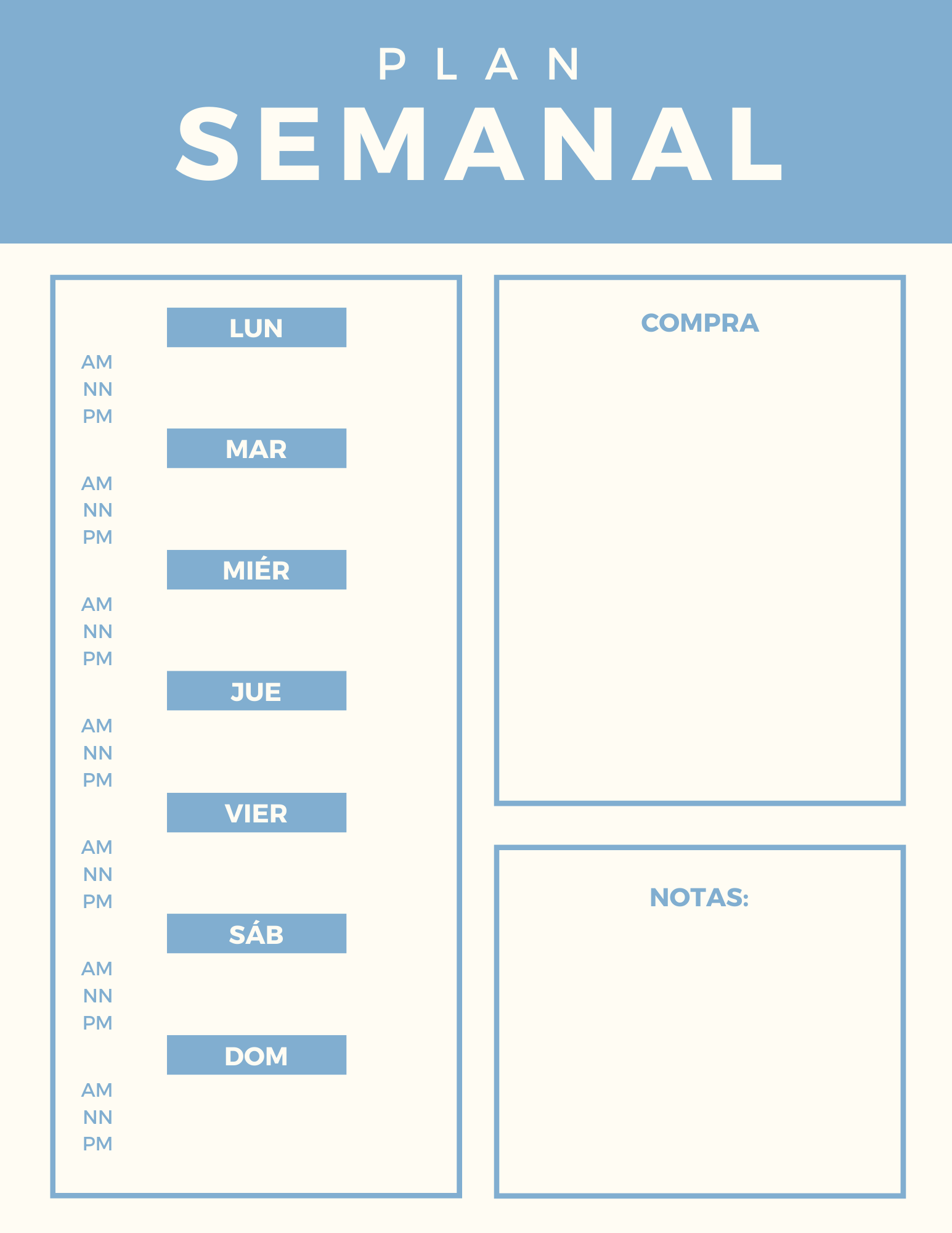 plan semanal